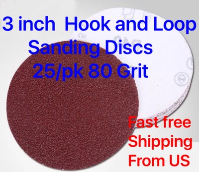 25pcs 8-Inch 80 Grit No Hole Sanding Discs - Hook And Loop Gold Aluminum Oxide