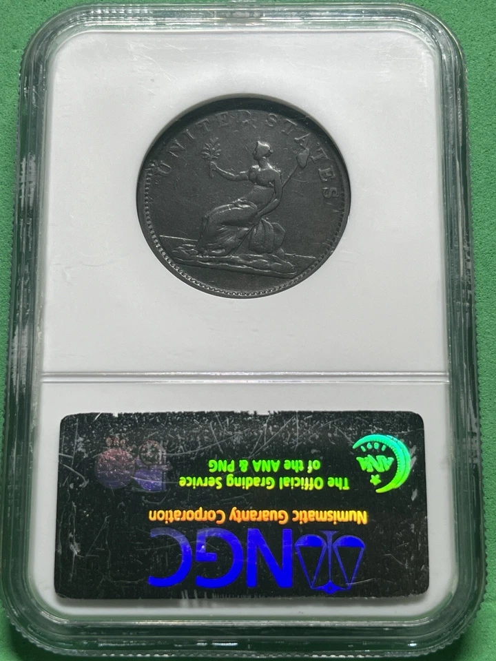 1783 Washington Draped Bust  No Button NGC XF40 BN - Image 2 of 2