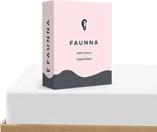 FAUNNA 100% 800TC Cotton Fitted Sheet Deep Pocket Breathable Bed Sheet All Size