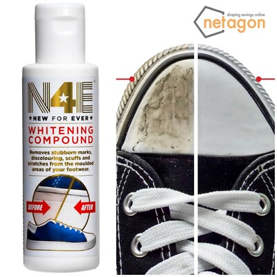 N4E Whitening Compound Politur Reiniger Whitener Restaurator für Schuhe Turnschuhe Stiefel