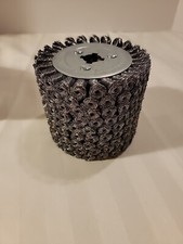 4.7"X 4" Twisted Steel Wire Wheel Multi Surface Texturing, 0.02" Coarse Knotted 