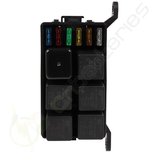 12V 6 Way Relay Box Fuse Block Holder Dustproof Universal ATC/ATO For Car Boat - Picture 2 of 12