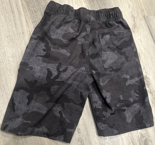 Timberland Boys Black Gray Camo Stretch Shorts Drawstring Swim Trunks Size S (8) - Picture 7 of 10