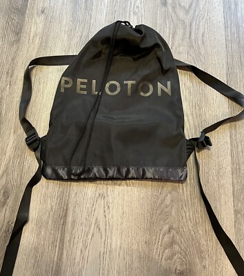 Peloton Active Backpack Cinch Bag Bicycle Pack Black | eBay display picture 1