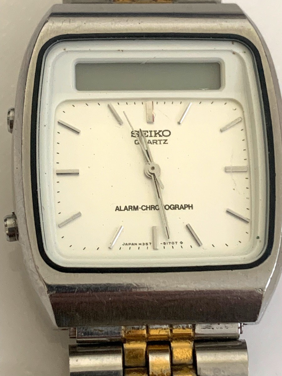 SEIKO QUARTZ ヴィンテージウォッチ Vintage Seiko Quartz Alarm-Chronograph H-357-5109 Watch For Parts