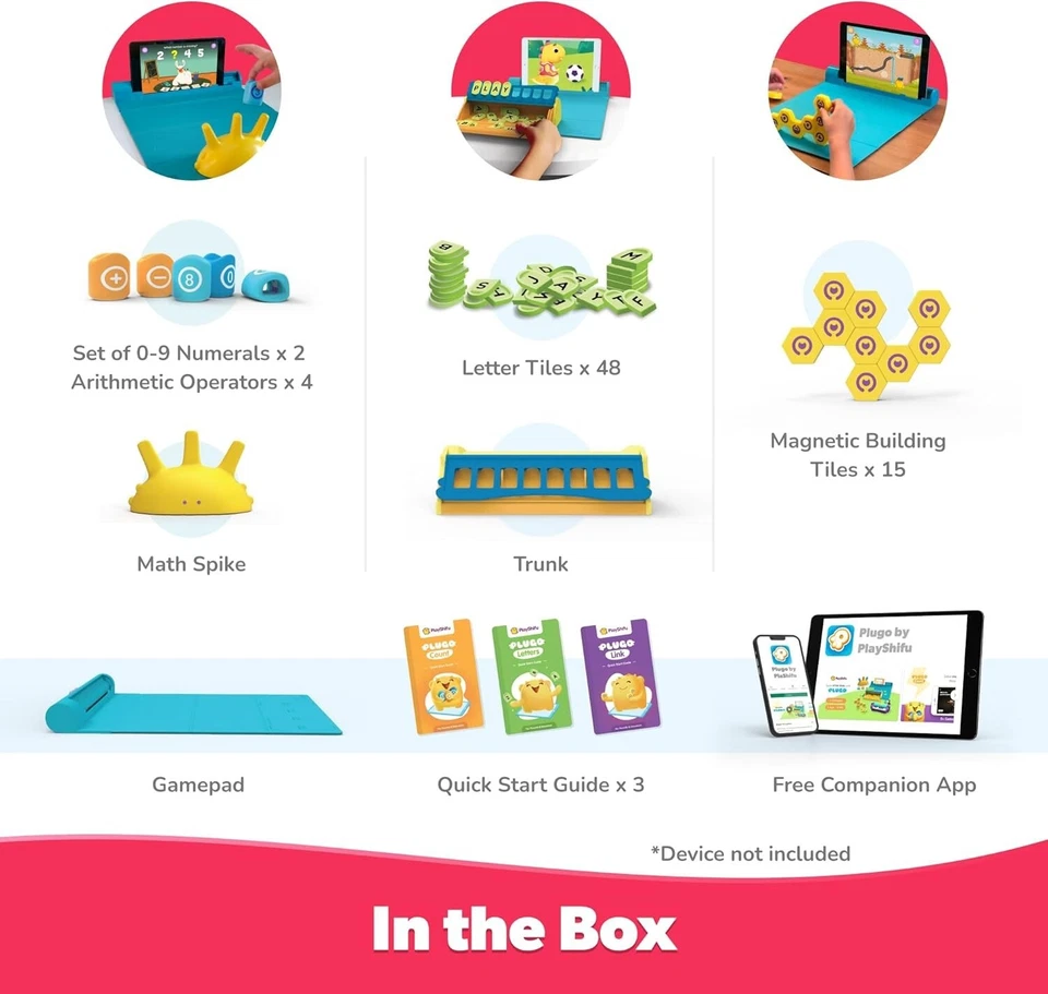 PlayShifu Plugo Stem Pack 3-in-1 Junior Genius Math Spelling Science AGE 4-10 - Image 3 of 4