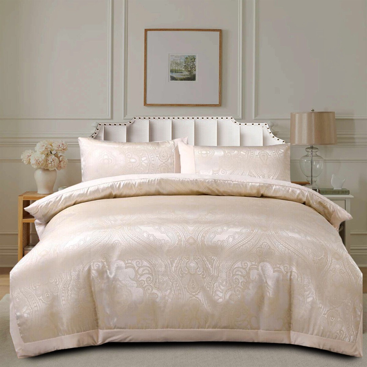 Luxus Jacquard Camden Bettbezug Gesteppt Doppel King Super