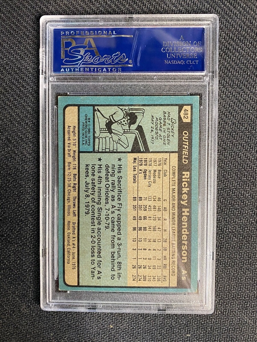 見なきゃ・やらなきゃハドソンよ！！　ポイントラリー参加券　非売品　レア 1980 TOPPS #482 RICKEY HENDERSON ROOKIE A'S PSA 5 EX | eBay