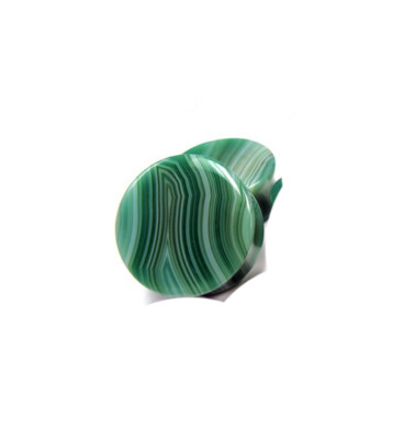 Pair of Stone Ear Plugs Double Flare Saddle Stretching Gauge 9 Styles Color E553