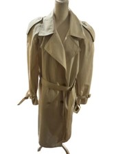 London Fog Vtg 1980’s Womens Beige Dbl Breasted Trench Coat Size 14p