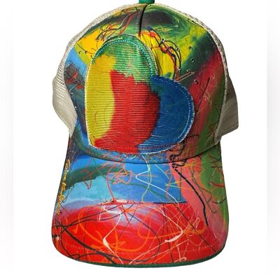 Steve Kaufman Artist Andy Warhol Assistant Heart Women s OS Baseball Hat RARE