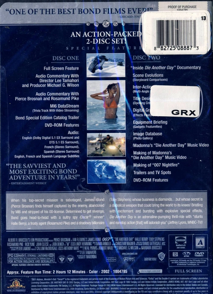 Die Another Day - Pierce Brosnan, Halle Berry, -- New 2 Disc DVD Set - Image 2 of 2