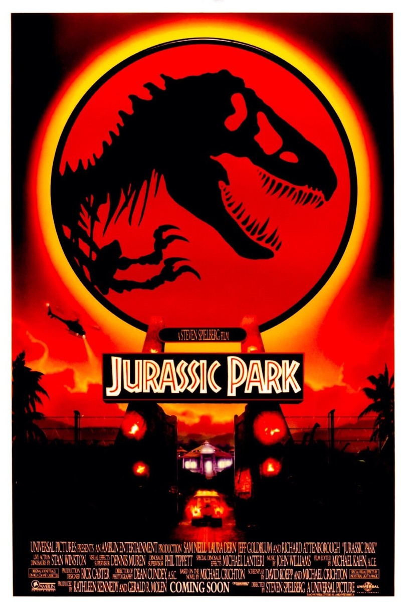 1993 Jurassic Park Movie Poster 11X17 Sam Neill Laura Dern Jeff