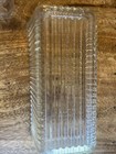 VTG 8x4 Clear Ribbed Glass Refrigerator Dish Base  rectangle Perfect — photo 6