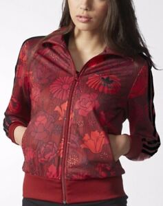 adidas firebird track jacket red