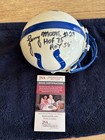 Lenny Moore #24/HOF 75/ROY 56 Signed Authentic Colts Mini Helmet JSA COA Case — photo 2