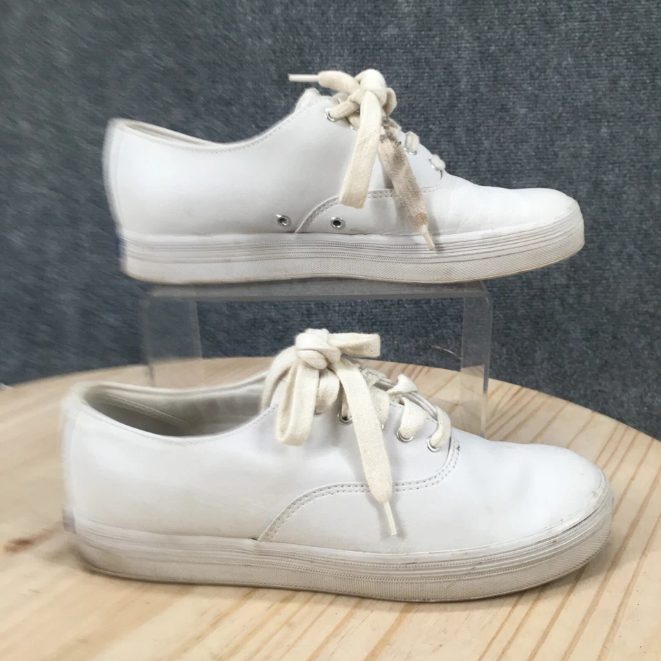 Keds Shoes Womens 8 Classic Sneakers White Lace Up Low Top Casual Comfort Flat - Image 2 of 4