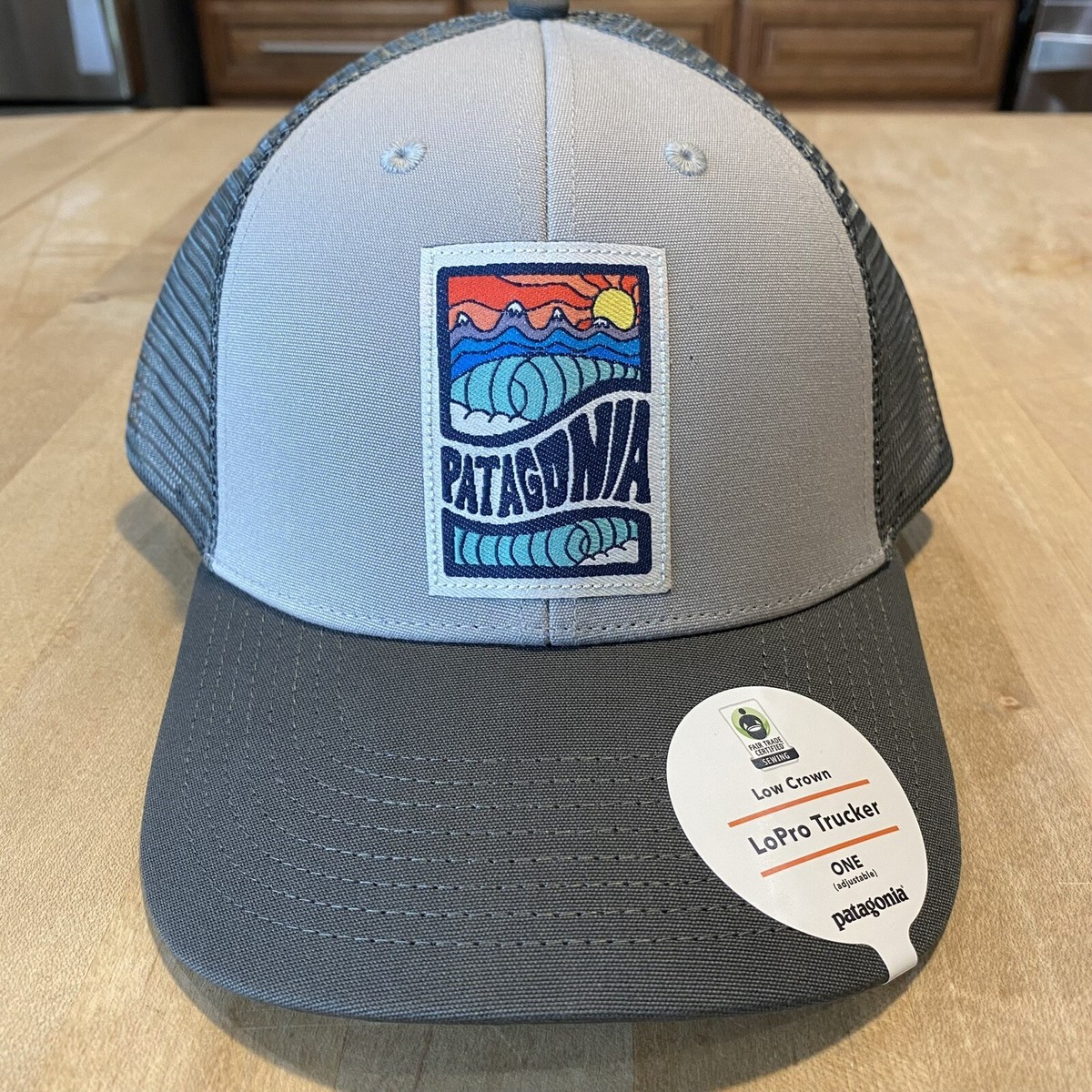 Patagonia Cosmic Peaks Lopro Trucker Hat New With Tags Drifter Grey  Rare