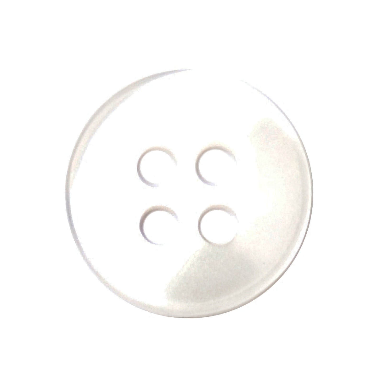 10mm White Round Polyester Buttons x 18, 4 hole Buttons, 2b001