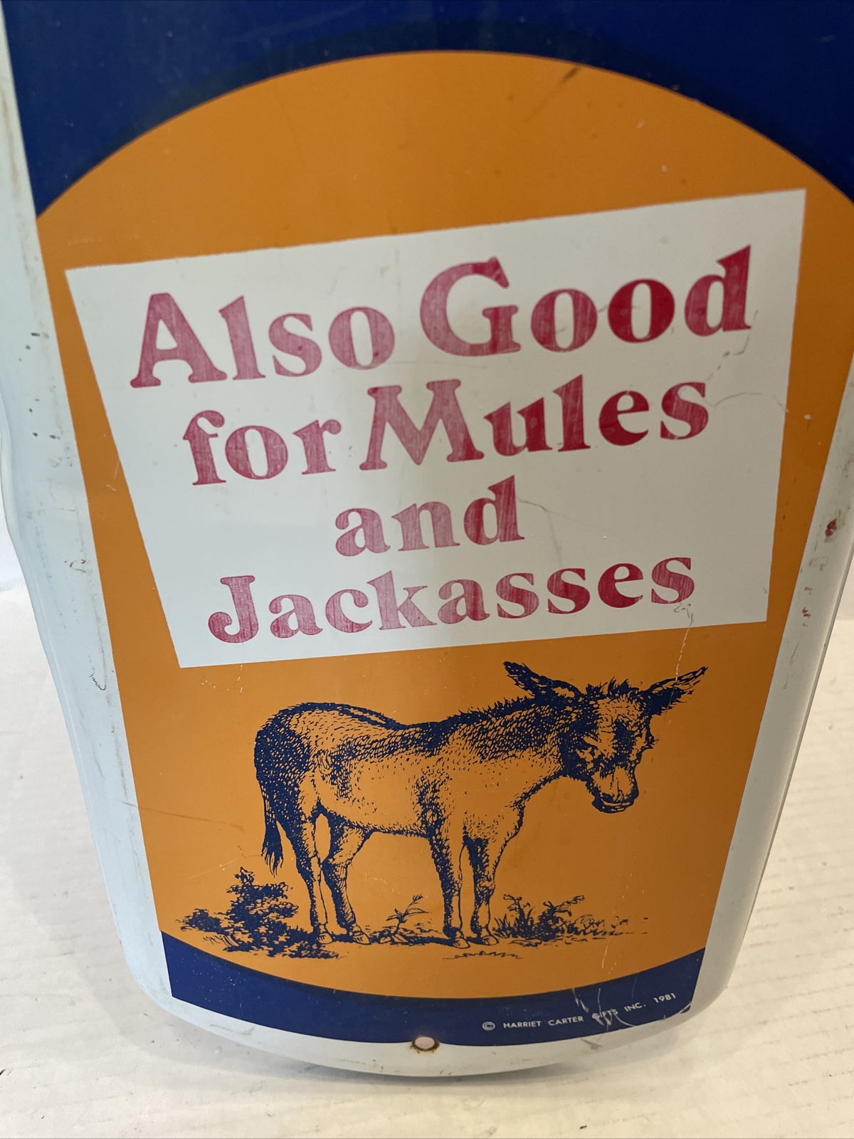 1981 H. Carter Dr Barker’s Horse Liniment Advertising Sign *Missing