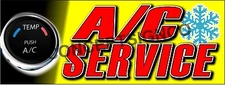 3'x8' A/C SERVICE BANNER LARGE Outdoor Sign Auto Shop Air Conditioning Repair