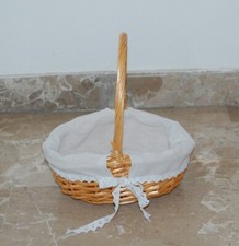 CESTO CESTINO IN VIMINI CON MANICO CONTENITORE Misura: 25x19x h.26cm PICCOLO