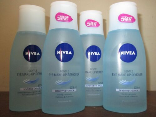 Lot of 4 NIVEA gentle Eye Make Up Remover sensitive eye area 125ml