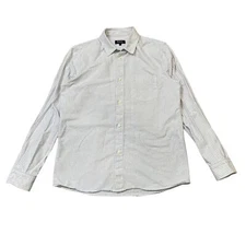 A.P.C. Cotton Striped Button Up Pocket Shirt Women's L Minimalist Casual