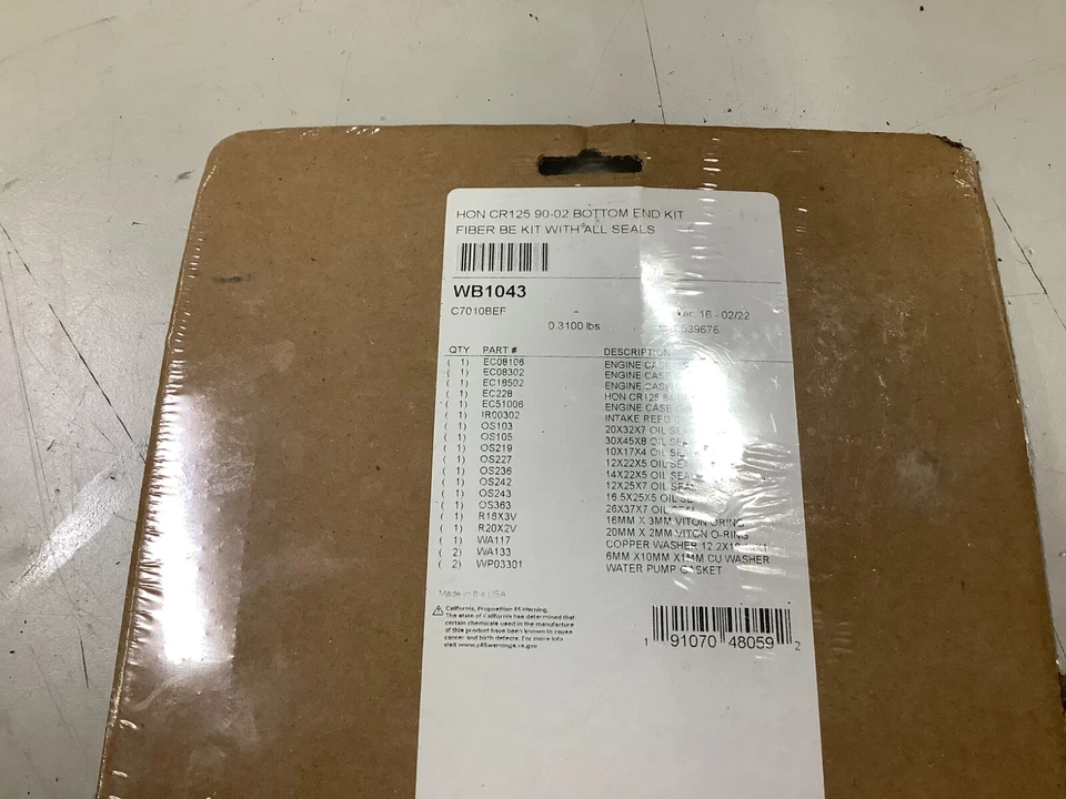 Kit de junta de motor de extremo inferior Wiseco para Honda CR125R 90-02 WB1043 Foto 2 de 2