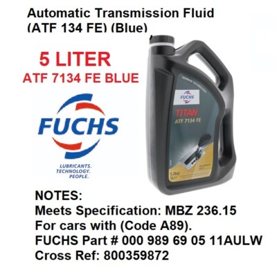 OEM FUCHS ATF 134FE Automatic Transmission Fluid fits Mercedes **BLUE ...
