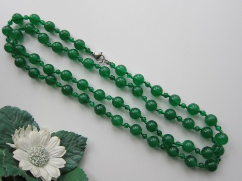 Green Emerald Bead Necklace\s - 36" - 72" Long. - Picture 37 of 44