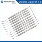 12 Pcs Dental Probe #5 Explorer Double Ended Denture Instruments German Grade