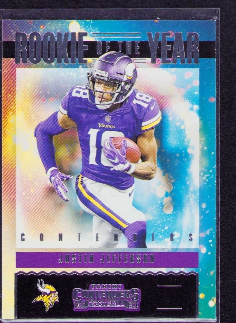 2020 Panini Contenders Justin Jefferson Rookie of the year Vikings