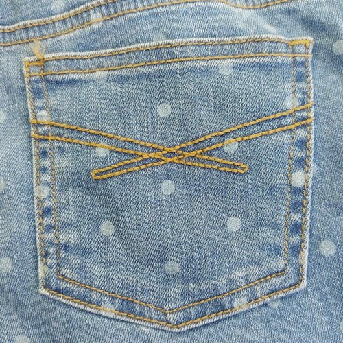 GAP Kids 1969 5-pocket light wash super skinny polka-dotted jeans - Picture 11 of 16