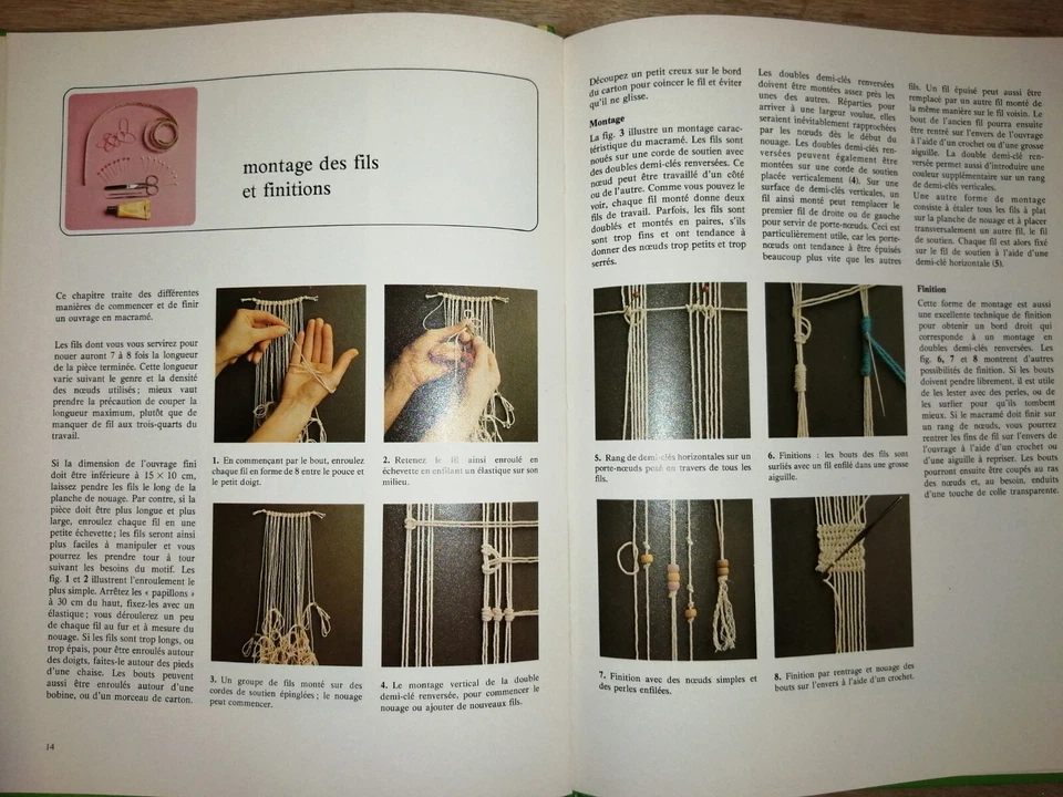 B5- fantaisies en Macramé Loisirs Créatifs par Barbara PEGG 1977 - Photo 2/4