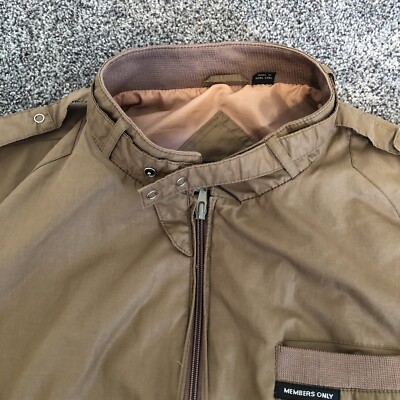 Members Only Jacket 1X XL Mocha Brown Europe Craft J366 | eBay