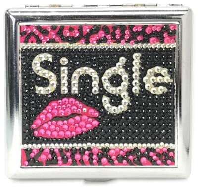 rhinestone cigarette case Eclipse Crushproof Metal 
