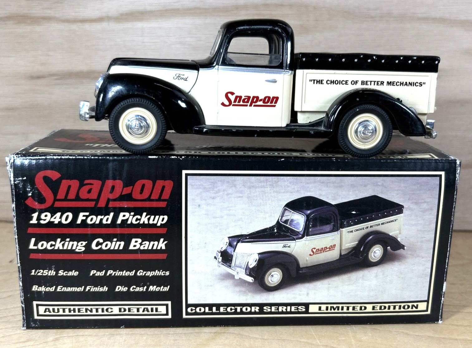 Snap On Tools 1940 Ford Pickup Collector Limited Edition #6171 Locking Coin Bank