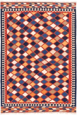 Kelim Kashkouli Teppich 200x287 cm handgewebt Wolle Persien Unikat Neu