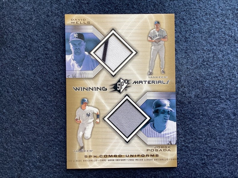 2002 Upper Deck SPx Combo Materials David Wells Jorge Posada Jersey Pants