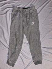 Nike Just Do It Jogger Pants Men Medium Heather Gray Logo Tapered Leg Drawstring