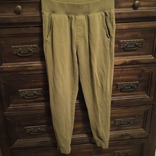 Athletic Works Women  s Green Pull On Jogger Pants L/G 10-12 Pockets 28"