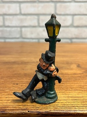 Antique Vintage Drunken Man Hobo Cast Iron Bottle Opener Lamp Post John Wright