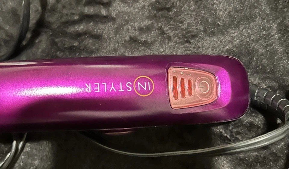 Plancha giratoria profesional InStyler Max 1,25" púrpura 2 vías con peine seccionador Foto 4 de 4