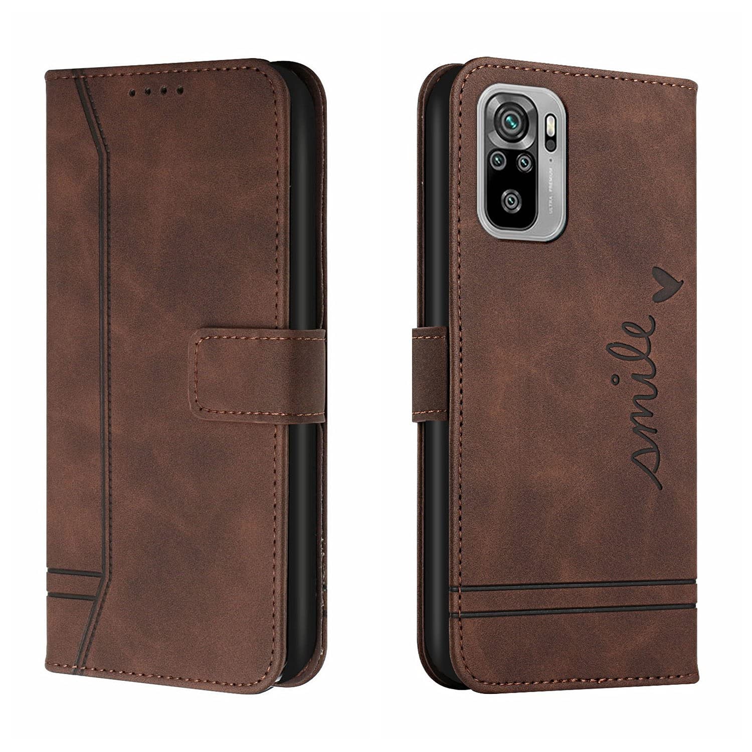 Housse cuir Xiaomi Redmi Note 10 4G style portefeuille pour le bureau