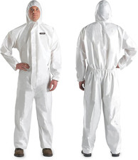 Disposable Hazmat Suit Coverall Heavy Duty Full Body Paint Protection Large