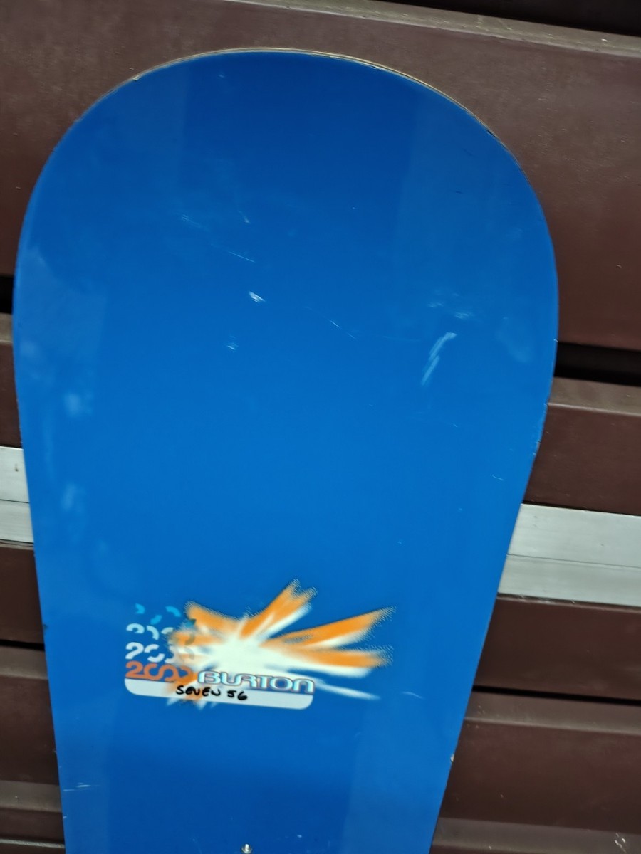 Burton Seven Snowboard Vintage All Mountain Board Blue White 3D