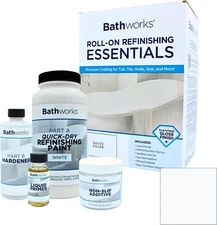 Quick-Dry Essentials Roll-On Refinishing Kit - 22 Fl Oz, High Gloss White, Durab