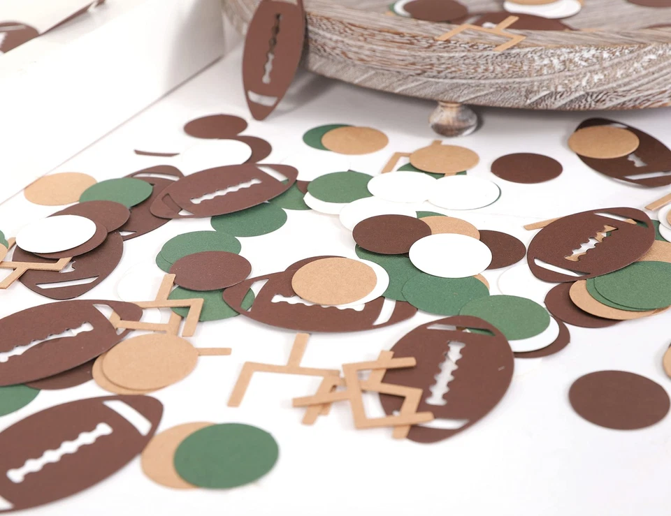 210 Pieces Football Party Table Confetti - First Year Dow，Baby Shower Sport G... - Image 4 of 4