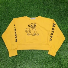 Lion-King Simba Crop Sweatshirt Teens 2XL 23x18 Oversized
